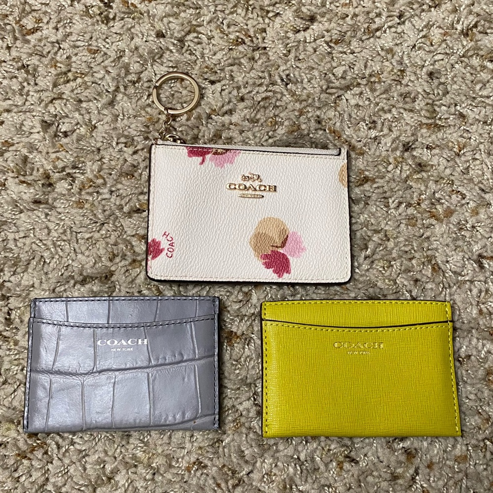 Coach Card Cases Bundle of 3. Used. No dust bags or boxes
